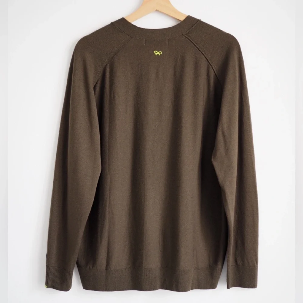 Anya Hindmarch merino extra fine wool Uniqlo cardigan oversized sweater large - Picture 5 of 9